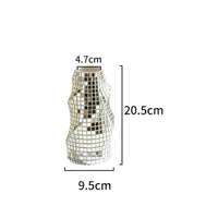 Mirrored Mosaic Vase Reflective Mosaic Vase Faceted