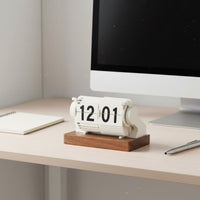 Mechanical Table Clock Minimalist Design Automatic Flip Clock for Office