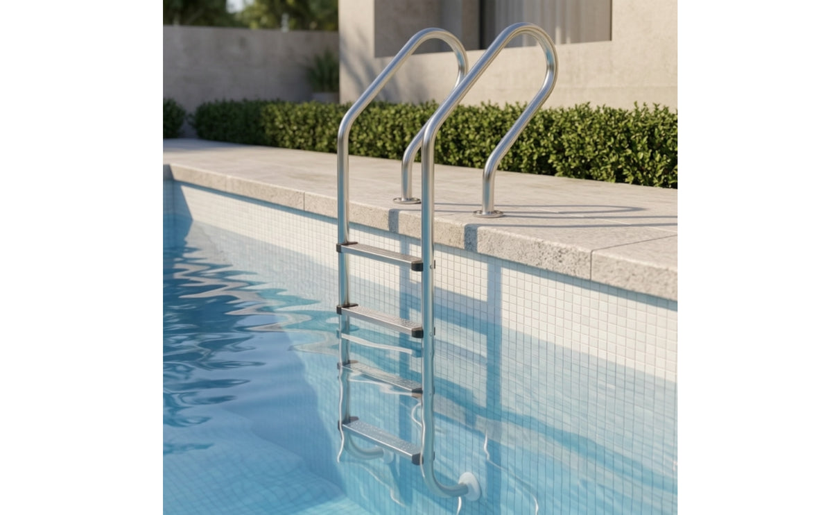 Stainless Steel Pool Ladder Anti-Skid Pool Ladder with Handrails Rust-Resistant