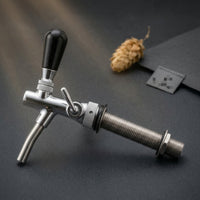 Polished Chrome Adjustable Dispersion Beer Tap Food-Grade Beer Faucet with Shank Heavy-Duty Portable Dispensing Box Box Faucet Corrosion-Resistant for Homebrewers