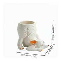 Wild Canine Planter Decorative Design Garden Decor Gift Idea for Patio, Balcony