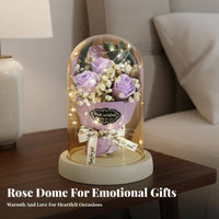 Soap Blossom Glass Dome Romantic Gift Dome Elegant Design for Women