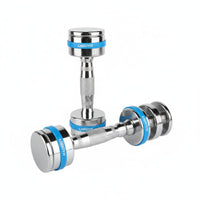 Adjustable Dumbbell-Barbell Combo polished metal Finish for Muscle Building, Office, Men