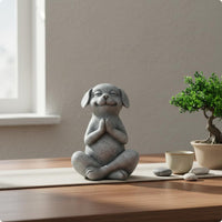 Zen Frog Sculpture Resin Meditation Frog Statue Cute for Garden, Tabletop