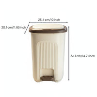 2 Pieces Kitchen Trash Can Quiet Opening Sealed Garbage Bin Hands Free