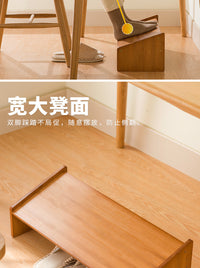 Under-Desk Footrest Stool, Bamboo, Modern Minimalist, Non-Folding