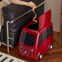 Plastic Pedal Trash Can with Wheels for Home Use