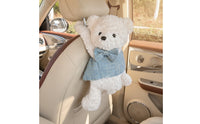 Cute Soft Bear Tissue Holder Soft Teddy Bear Tissue Holder Decorative Organizer Adorable for Drivers, Vehicle Interior