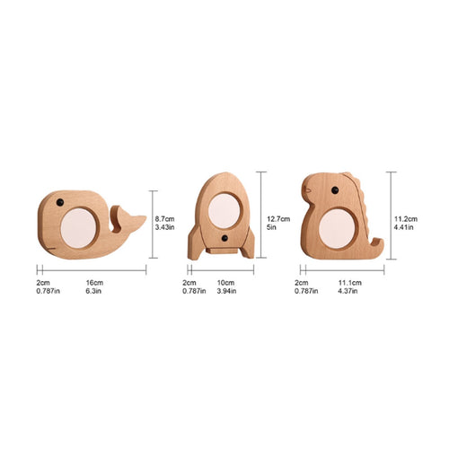 Cartoon Sensor Light Energy Saving Wooden Wall Lamp for Entryway
