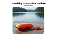 Aquatic Buoy Dry Bag Waterproof Storage Double Tow Buoy Swimming Safety Buoy Adjustable Waist Belt Inflatable Aquatic Buoy