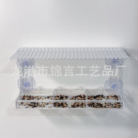 Window Bird Feeder with Strong Suction Cups - Transparent Birdhouse for Outdoor Use