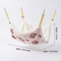 Cat Hammock and Hanging Cat Bed for Cage, Fixable Cat Swing or Cradle for Winter Use, Cute Functional Hanging Bed for Universal Breed Indoor Pets