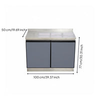 Stainless Steel Kitchen Cabinet Storage Foundation Utility Cabinet Easy to Clean Freestanding Design Suitable for Apartment Dwellers Homeowners Home Utility Room Garage