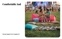 Lightweight Wind-Inflated Recliner Quick Inflation Wind-Inflated Lounger No Pump Needed Air Sofa Waterproof for eventand-enjoyers, Beach Lovers, Camping, Music events, outdoor meals, backrestyard