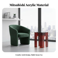 Wavy Pedestal Side Table Creative Sculptural Design Indoor Furniture for Renters