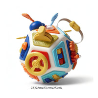 Tactile Busy Ball with Interactive Elements Sensory Busy Ball Colorful Toy with Spinners Educational for Toddlers