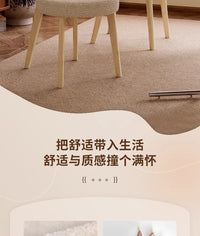 原木风实木餐桌椅简约现代书桌靠背椅轻奢高级感阳台休闲洽谈椅子