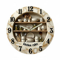 Kitchen Herb Wall Clock Nordic Design Herb Kitchen Clock Easy to Hang