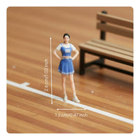 1/64 Cheerleader Figurine Collectible Miniature Basketball Girl High Precision