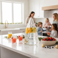 Christmas Tree Drink Dispenser Wide Mouth Lid Cold Water Jug with Tap Party Drink Container Easy to Clean for Home Bar