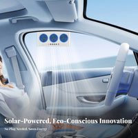 Warning Strobe Light Solar Powered Car Fan Deodorization Solar Powered Vehicle Ventilator Energy Saving for Smokers, Pet Owners, Parking