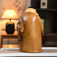 Chinese Style Landlord Figurine Resin Sculpture for Study or Tea Table