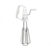 Hand-Crank Egg Beater Plastic Handle Stainless Steel Rotary Whisk Quick Mixing