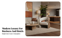 Sectional Guest Couch Light Luxury design Curved rear Armchair and Loveseat Set Modern Design Flexible Configuration for Clients