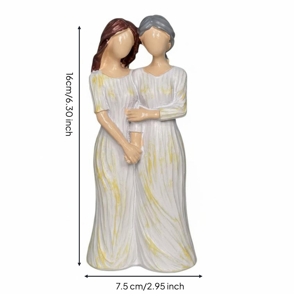 Mother Daughter Statue Sentimental Gift Mother and Daughters Statue for Tabletop