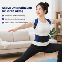 Back Support Belt Posture Corrector Back for Women, Breathable Orthopedic Belt made of Textile, Adjustable Back Strap 41 cm, Blue Back Straightener