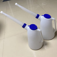 蓝盖刻度机油壶塑料机油壶加油壶注油器车船用注油壶4S店机油壶