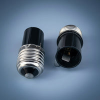80-Degree Heat-Resistant E27 to Small Screw Adapter for Home Lighting, 12A Rated Current Screw Base Converter, 2-Pack PBT Sockets