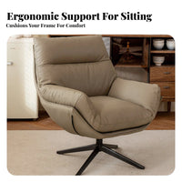 Rotating Armchair with Ottoman Luxurious and Design Chair and Ottoman Set Ergonomic Design Highspine Supportiveing for Bedroom