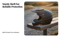 Complete-Coverage Outdoor Helmet Lightweight Design Full Face Motocross Helmet Adjustable Chin Strap Secure Headwear for Women, Motorcyclists