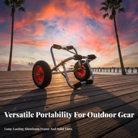 Foldable Kayak Cart 75kg Load Capacity Kayak Cart Foldable Boat Trolley Includes Fastening Strap Small Boat Trolley for Docks