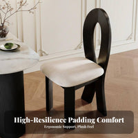 Keyhole spine Chair sturdy Wood Legs Armless Upholstered Chair Vintage Aesthetic Ergonomic spinerest for Interior Decorators