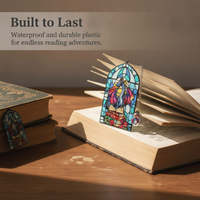 Fantasy Stained Glass Style Acrylic Bookmark with Dragon Pattern