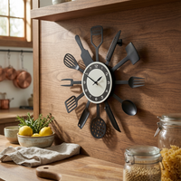 Kitchen Utensil Cookware Timepiece Easy to Hang Utensil Wall Cookware Timepiece