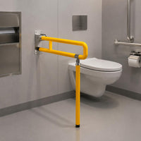 Toilet Grab Bar Rust Resistant Mobility Aid Space Saving for Accessible Restroom