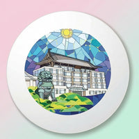 Artistic Bone China Plate, Pastoral Style 8-inch