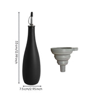 Ceramic Oil Bottle Non-dripping Spout Oil and Balsamic Dispenser Controlled Pouring Balsamic Pourer Bottle for Home Cooks, Dining Table, Barbecue
