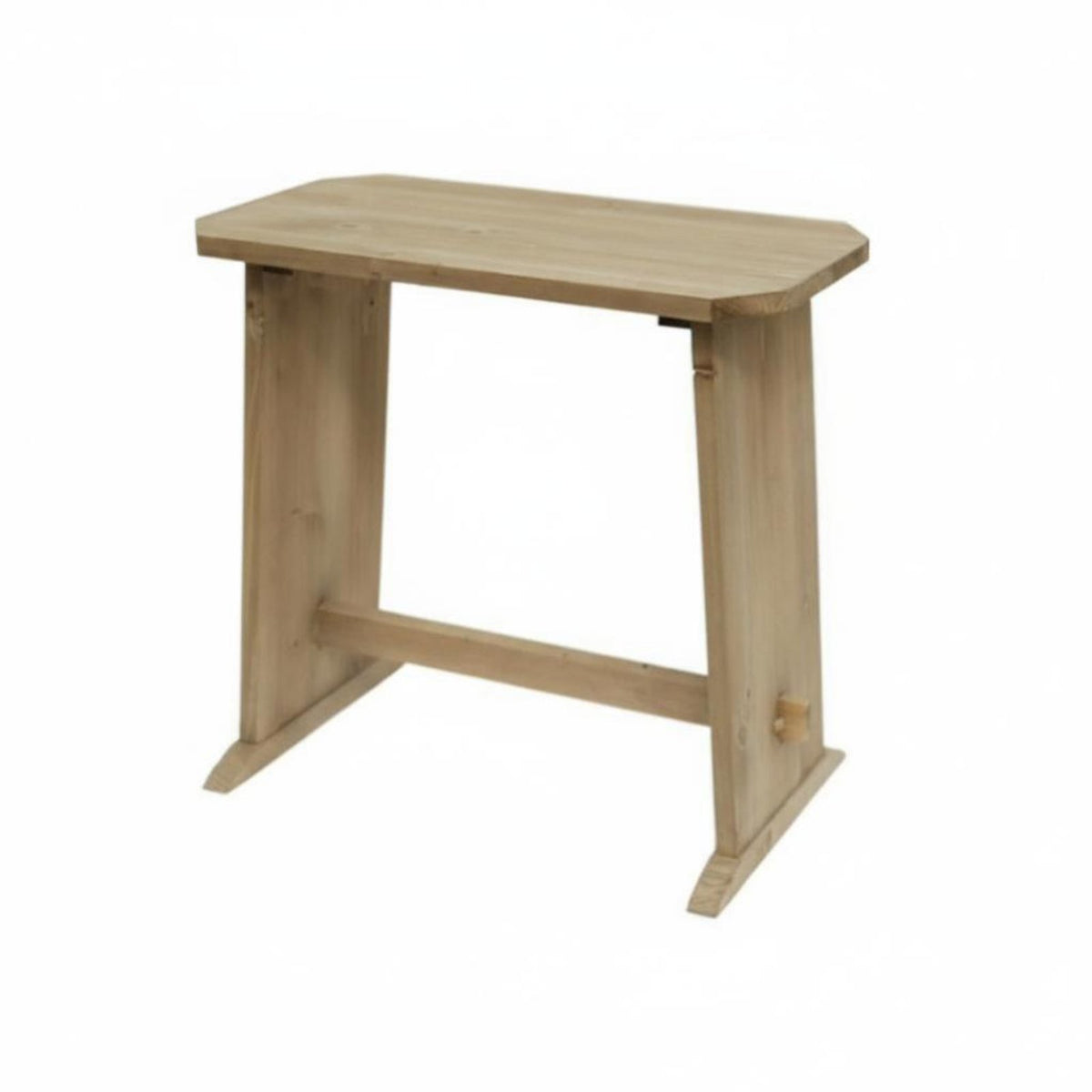 Heart Cutout Pedestal Distressed Finish Plant Stand long-lasting Construction