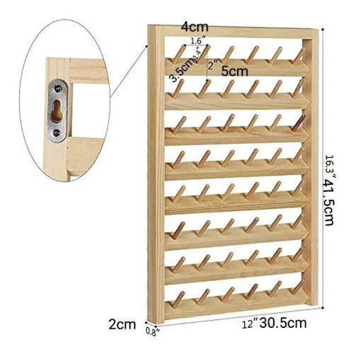 Sewing Thread Rack Foldable Folding Spool Rack Rustic for Salon