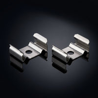 Stainless Steel LED Strip Mounting Clips for 16mm Wide Lights, Fixed Bracket with 4mm Hole and 0.3mm Thickness, Metal U-Clip LED Strip Holder