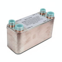 Stainless Steel Plate Wort Chiller Compact Beer Wort Cooler High-Efficiency Brazed Plate Heat Exchanger Sturdy for Homebrewers, Home Brewing