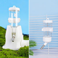Triple-Function Clear Hamster Water Bottle and Food Bowl, Hamster Hideout Water Bottle with Ball Bearing Nozzle