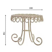 European Design 1:12 Scale Metal Furniture Highly Detailed 1:12 Scale Patio Set Realistic Appearance for Hobbyists, Collectors