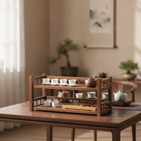 Desktop Storage Organizer Space-Saving Desktop Shelf with Two Tiers Sturdy