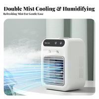Desktop Misting Fan Humidifier Function Mini Water-Cooled Chiller Quiet Water-Cooled Air Chiller for Students, Office Workers, Dorm Room