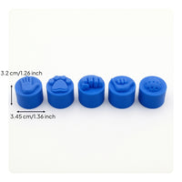 5 Pieces Soft-Touch Pickleball Paddle End Cap Textured Silicone Paddle Cap Guarding Handle Cover Grippy